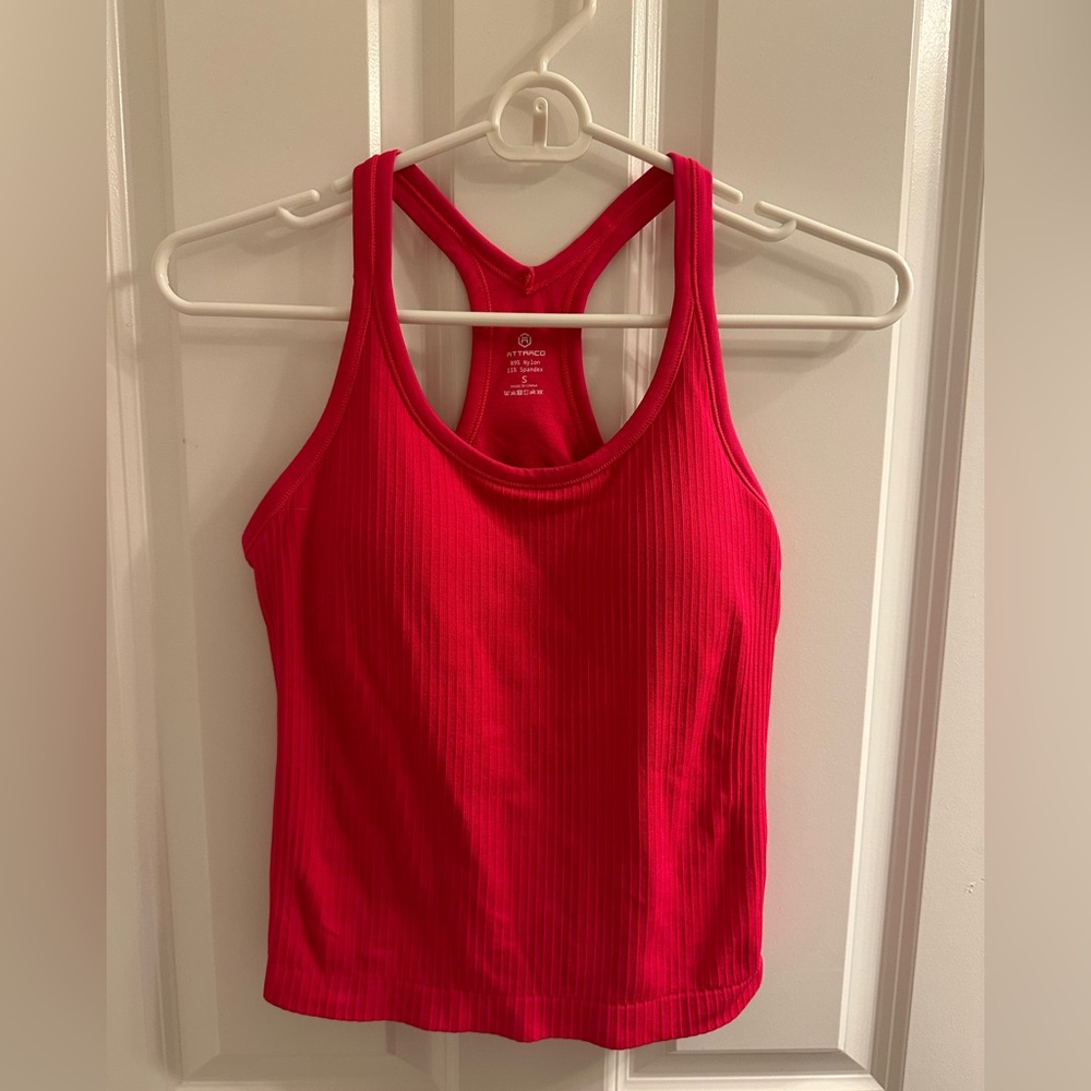 Attarco Athletic Tank with Supportive Built-in Bra